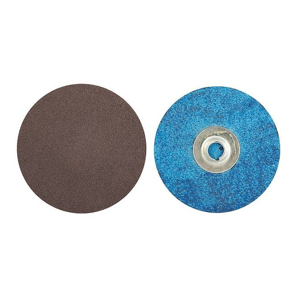 Norton Abrasives Quick Change Disc,AlO,3in,36G,TS,PK50 66261138205