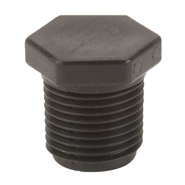 Banjo Plug, Polypropylene, 1/2", Schedule 80, 300 psi Max Pressure PLUG050