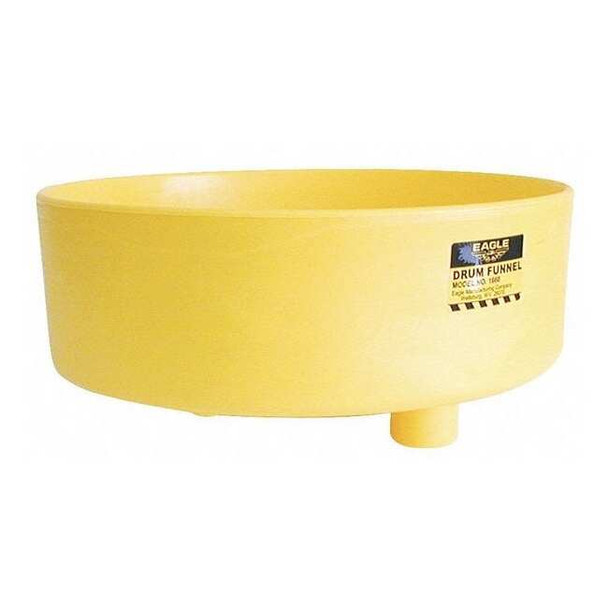 Eagle Mfg FunnelwithScreen,7inH,Ylw,Polyethylene 1662