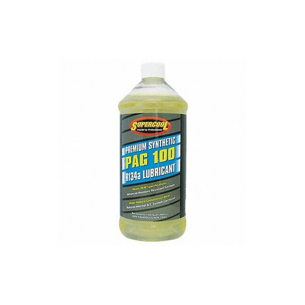 Supercool A/C Compressor PAG Lubricant, 32 oz, Bottle, Yellow P100-32