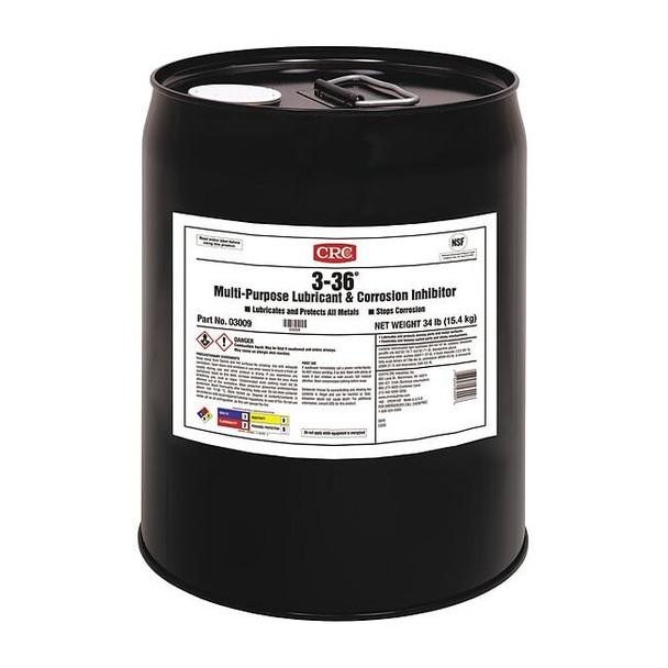 Corrosion Inhibitor, Wet Lubricant Film, 5 gal, Pail, 250 Degrees F Max Op Temp