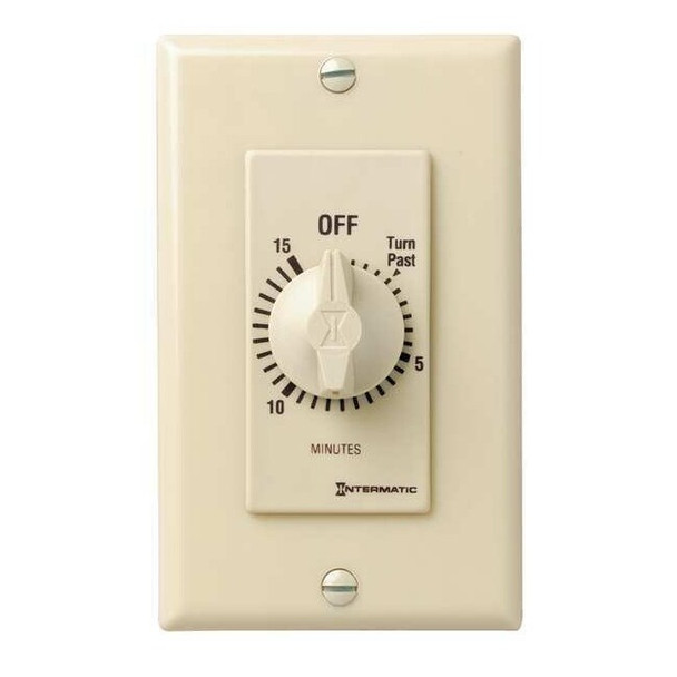 Intermatic Spring-Wound Timer, Ivory, 120/277V AC FD15MC