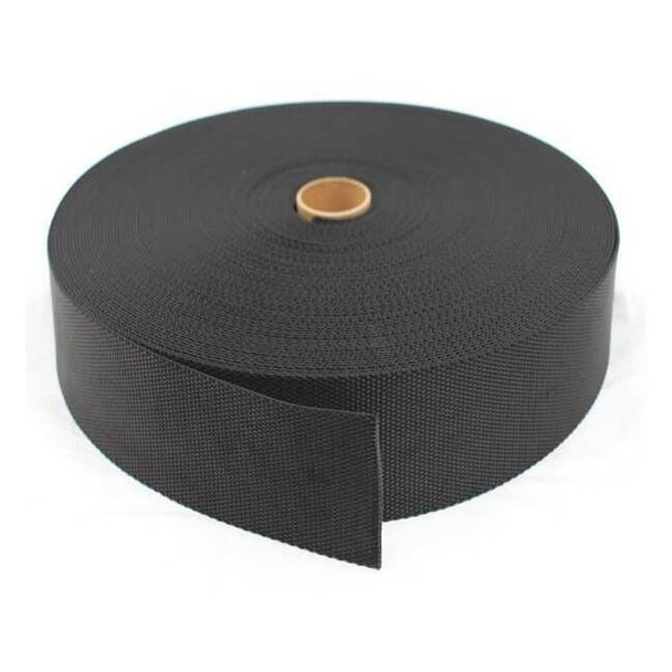 Bulk-Strap Bulk Webbing, 150 ft. x 2 In., 7000 lb., Color: Black N02150BK