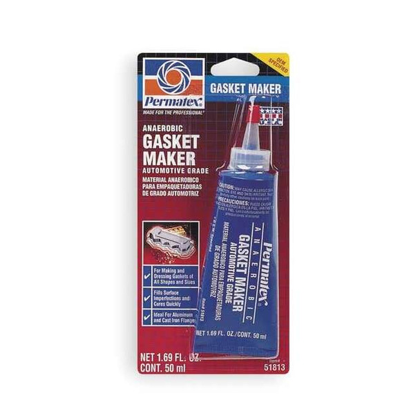 Anaerobic Anaerobic Gasket Maker, 50 mL, Red, Temp Range -65 to 300 Degrees F
