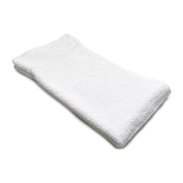 R & R Textile Hand Towel, 16x30 In, White,PK12 X02320