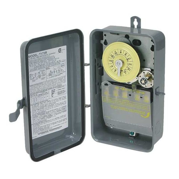 Intermatic Electromechanical Timer,DPST,40A, 3R T173R