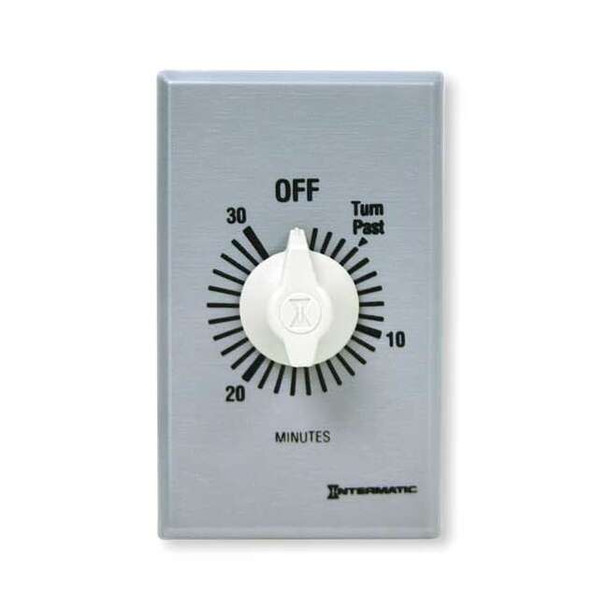 Intermatic Timer,Spring Wound,30 Min,DPST,Silver FF430M