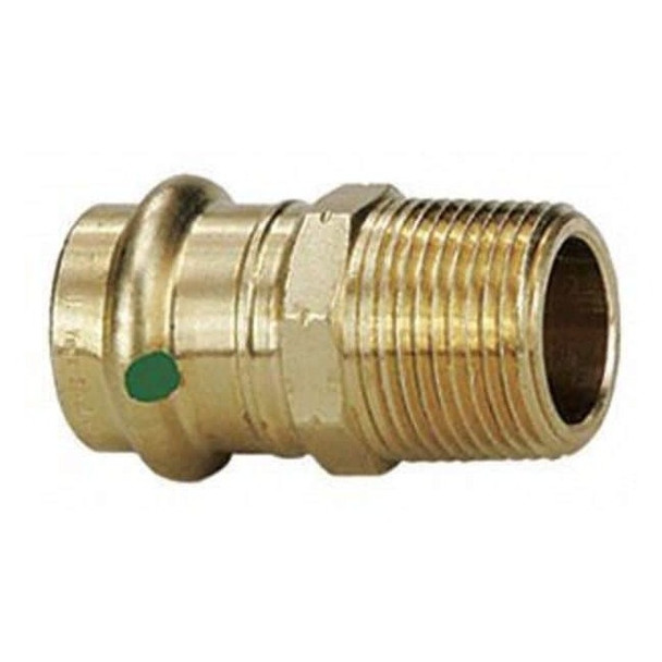 Viega Strt,Bronze,Press-fit3/4in,MNPT1in 79235