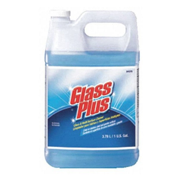 Glass Plus Liquid Glass Cleaner, 1 gal., Blue, Unscented, Jug, 4 PK 94379