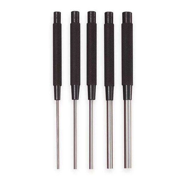 Starrett Drive Pin Punch Set,5 Pieces,Steel S248PC