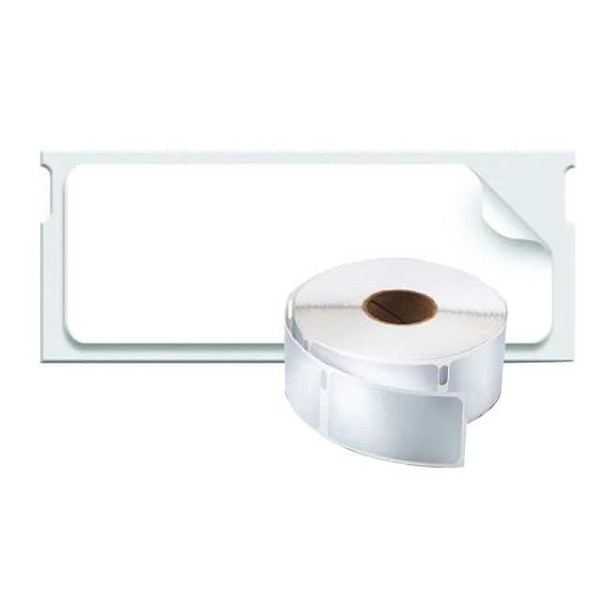 Printer Label, 3/4 in Label W, 2 in Label H, 500 Labels per Roll, Black on White