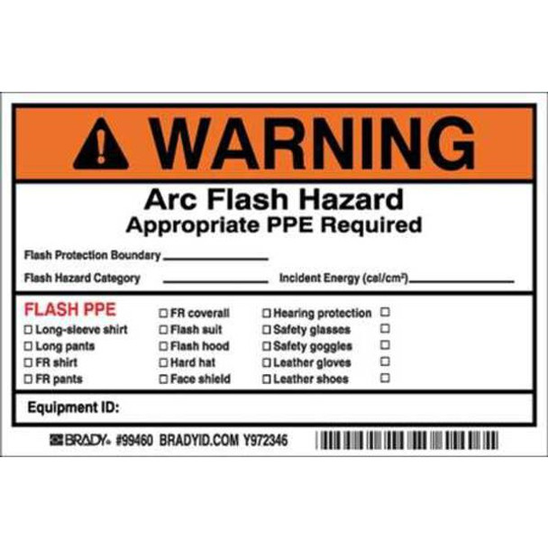 Brady Permanent Adhesive Lbl,4inx6in,Vinyl,PK5 121079 Brady Permanent Adhesive Lbl,4inx6in,Vinyl,PK5 121079