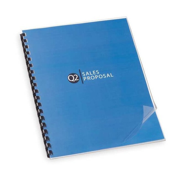 Gbc Binding Covers, Plastic, Clear, PK100 2000041