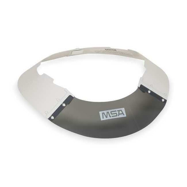 Msa Safety Sun Shield, For Use With Slotted V-Gard(R) Cap Gray/White 697290