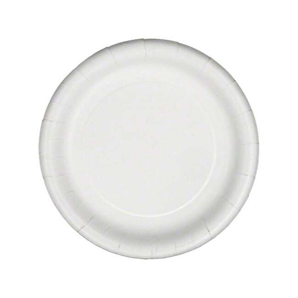 Manufacturer Varies Disposable Paper Plate,7 in,White,PK500 23500