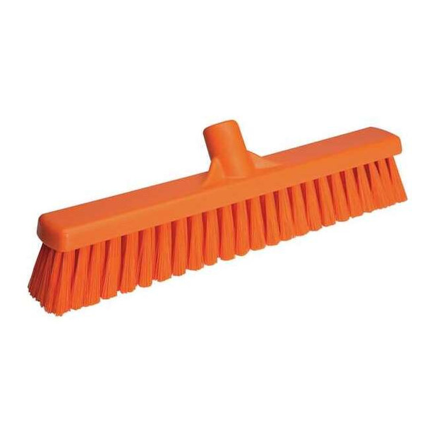 Remco 16 in Sweep Face Broom Head, Medium, Synthetic, Orange 31797