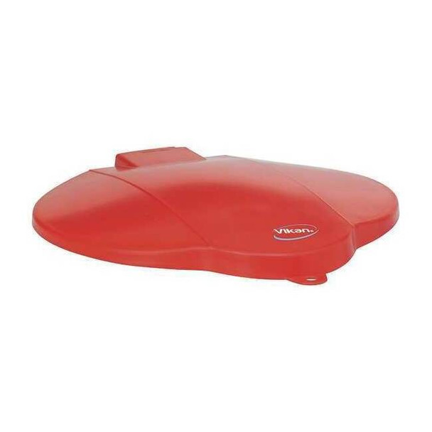Vikan Round Pail Lid, 12 1/4 in Dia, Red, Polypropylene 56874