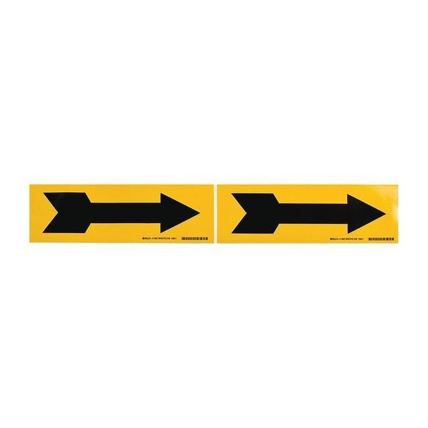 Brady Pipe Marker,Arrow - Single,Y,6 In orGrtr 93390