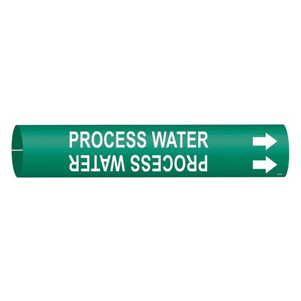Brady Pipe Marker,Process Water,3/4to1-3/8 In 4113-A