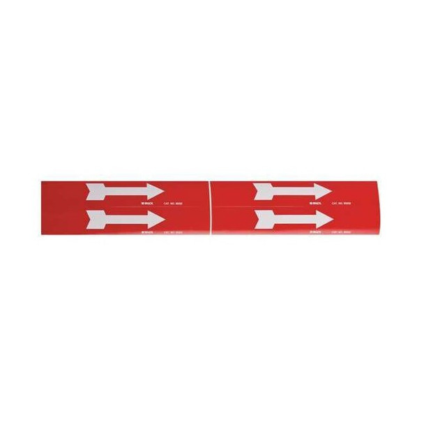 Brady Pipe Marker,Arrow - Single,R,1to2-1/2 In 93252