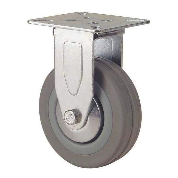 Manufacturer Varies Plate Caster,Rigid,Rubber,4 in.,176 lb. TFED 100 RN0D