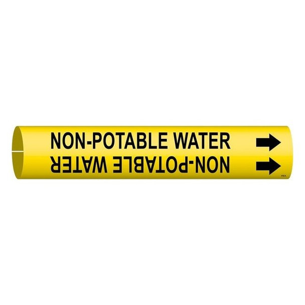 Brady Pipe Mrkr,Non-Potable Water,3/4to1-3/8In, 4102-A 4102-A