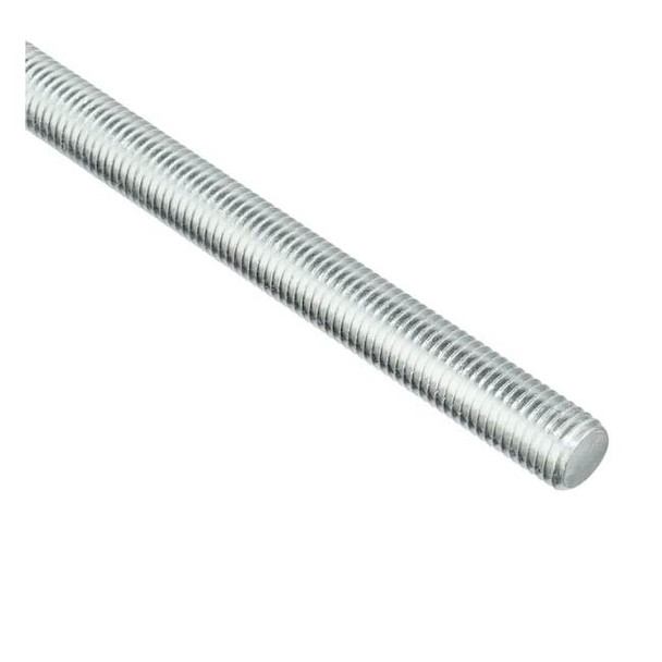 Fully Threaded Rod, 3/4"-10, 12 in, Steel, Grade A, Zinc Plated Finish