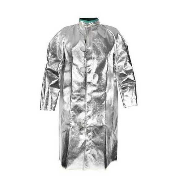 Aluminized Coat, L, 19 oz Carbon Kevlar(R), Snaps Closure