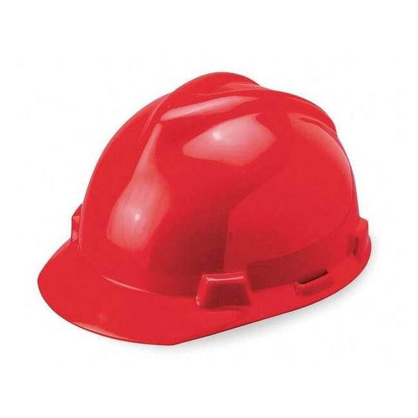 Hard Hat, V-Gard(R), Polyethylene, 4 Point Pinlock, Type 1, Class E, Red