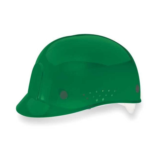 Bump Cap, Front Brim, Perforated Sides, Pinlock Suspension, 6 1/2 to 8, Green