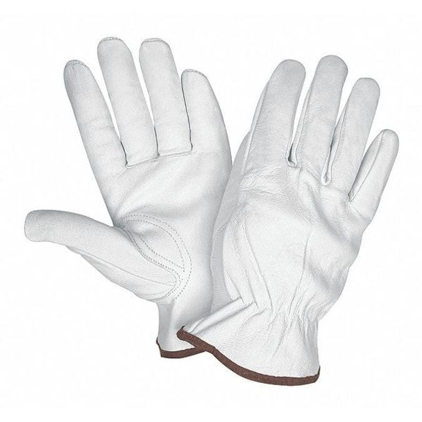 Mcr Safety Leather Gloves,White,2XL,PK12 3611XXL Mcr Safety Leather Gloves,White,2XL,PK12 3611XXL