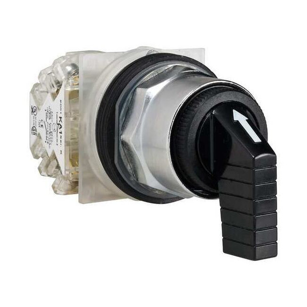 Schneider Electric SelectorSwitch,Non-Illum,3Pos,30mm,Black 9001KS53FBH13