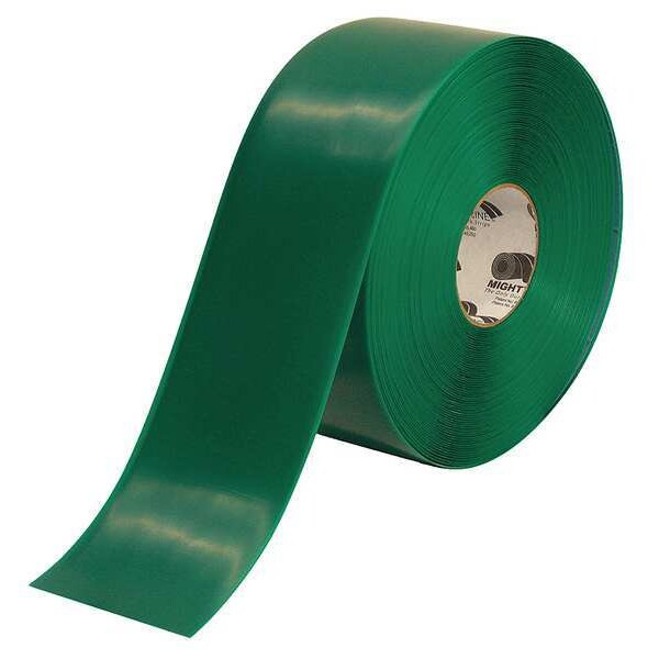 Industrial Safety Floor Marking Tape Vinyl Green, 4" W x 100 ft. L, 50 mil Thick