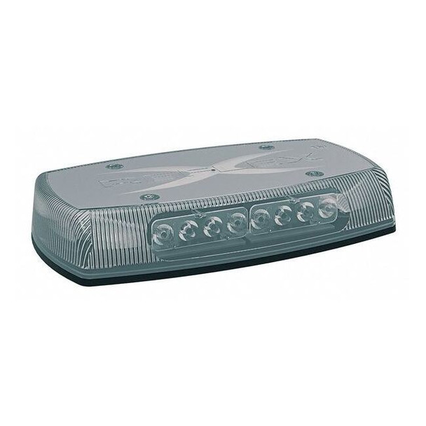 Ecco Mini Lightbar, LED, Amber/Clear, Permanent 5590CAC