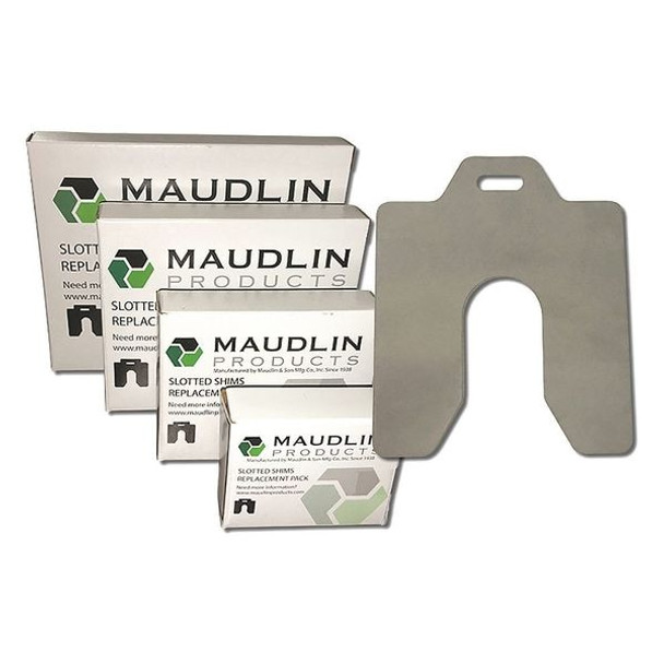 Maudlin Products Slotted Shim,D-5x5 Inx0.005In,Pk20 MSD005-20