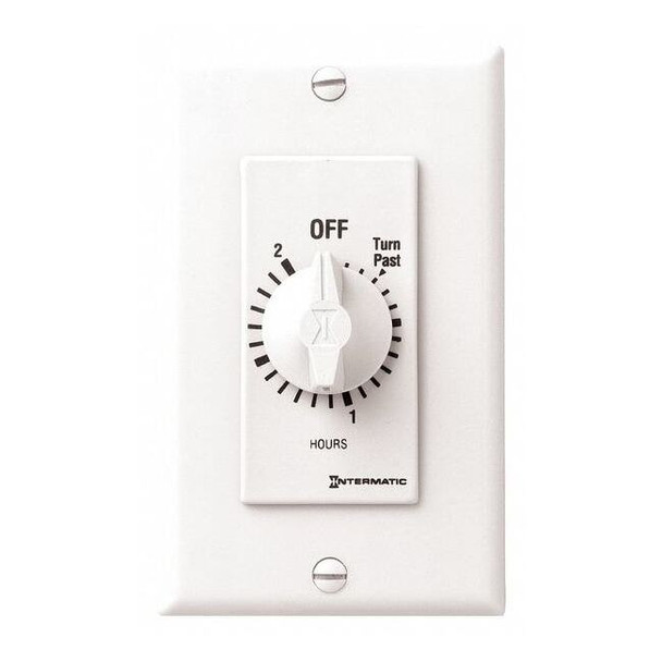 Intermatic Spring-WoundTimer,Wht,277V AC,2 hr,20A FD2HW