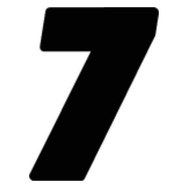 Hardline Products NumberLabel,Vinyl,4inH,2-3/4inW,PK3 DB43B-7