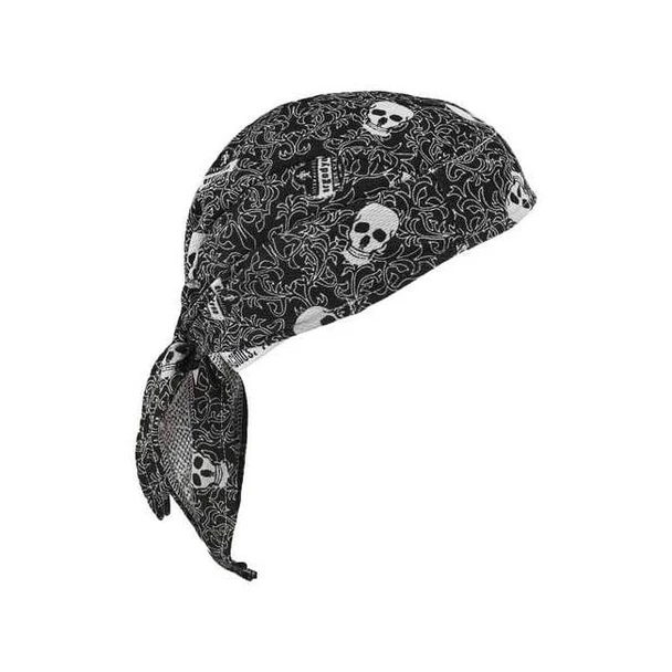 Ergodyne Dew Rag,Black/White,1 min. Soaking Time 6615