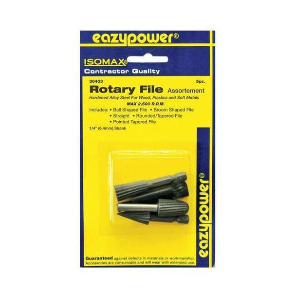 Manufacturer Varies Rotary Files Set,1/4 in.,5 pcs. 30403