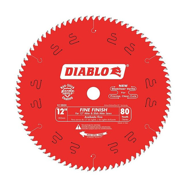 Diablo 12",80-Teeth Circular Saw Blade D1280X