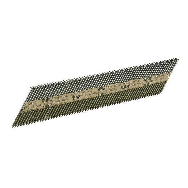 Collated Framing Nail, 3 in L, 11 ga, Bright, Clipped Head, 34 Degrees, 2500 PK