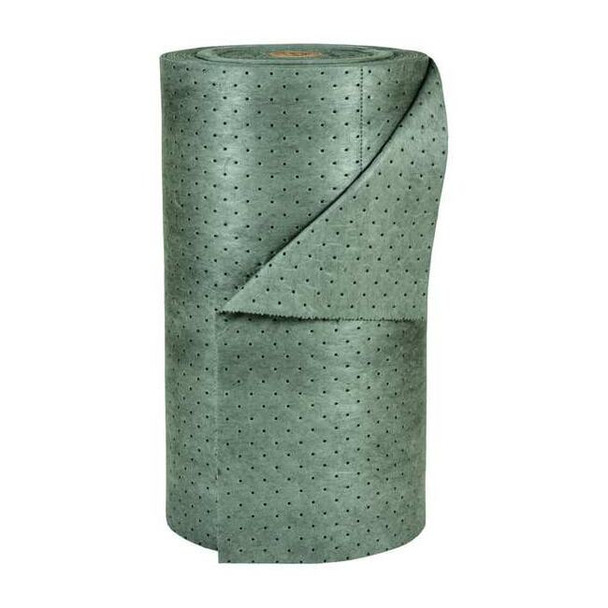 Sorbent Roll, 49 gal, 30 in x 150 ft, Universal, Gray, Polypropylene