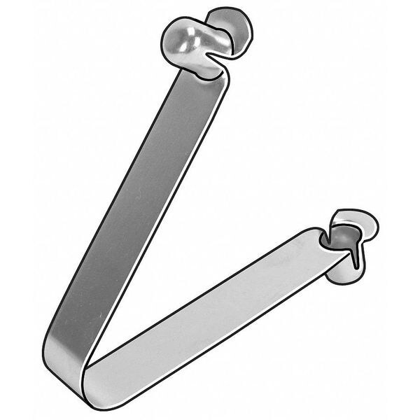 0.312" D x 0.370" H Double End D Style Spring Leg Snap Button, 5 pk.