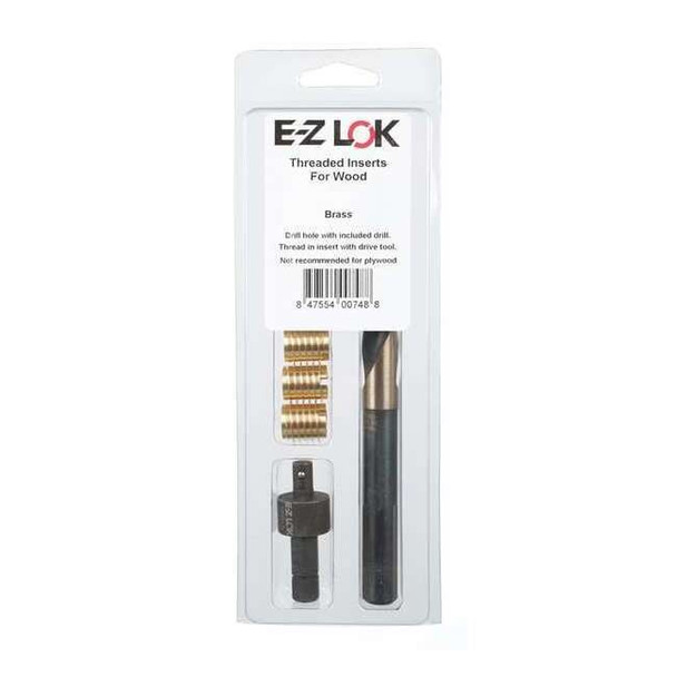 Thread Repair Kit, Knife Thread Inserts, #8-32, Plain Brass, 10 Inserts