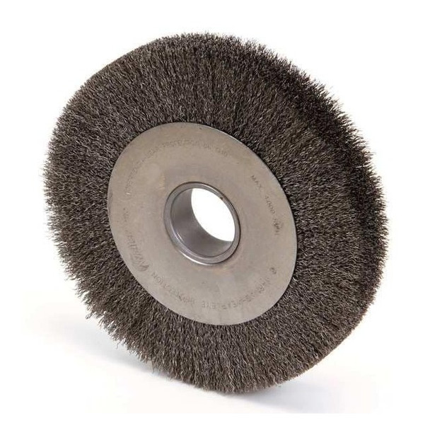 Weiler Crimped Wire Wheel Wire Brush, Arbor, 10" 96024