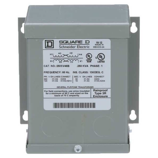 Buck Boost Transformer, 250 VA, NEMA 3R, 16/32V AC, 120/240V AC