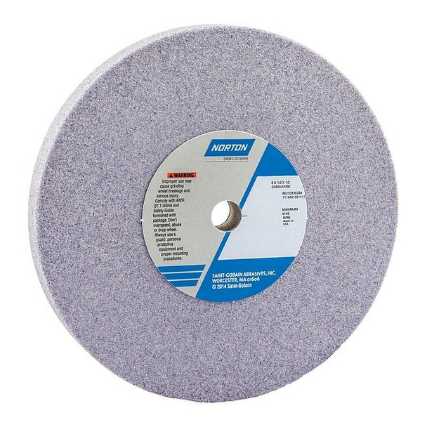 Norton Abrasives Grinding Wheel, T1, 6x1/2x1/2, AO, 60G, PK5 66252836394