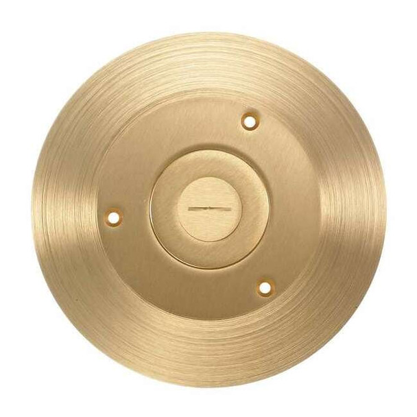 Hubbell Wiring Device-Kellems Box Cover, Floor Box Type, 1 Gang, Brass SF2525
