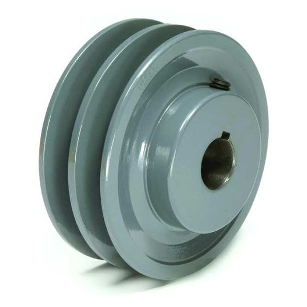 Manufacturer Varies 1 in Fixed Bore 2 Groove V-Belt Pulley 4.25 in OD 2BK451