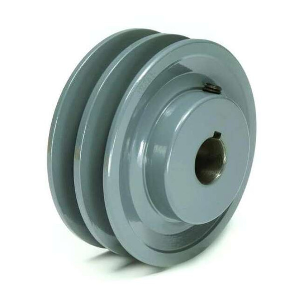 Tb Woods 1 in Fixed Bore 2 Groove V-Belt Pulley 4.25 in OD 2BK451